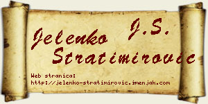 Jelenko Stratimirović vizit kartica